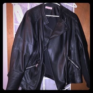 Leather biker jacket